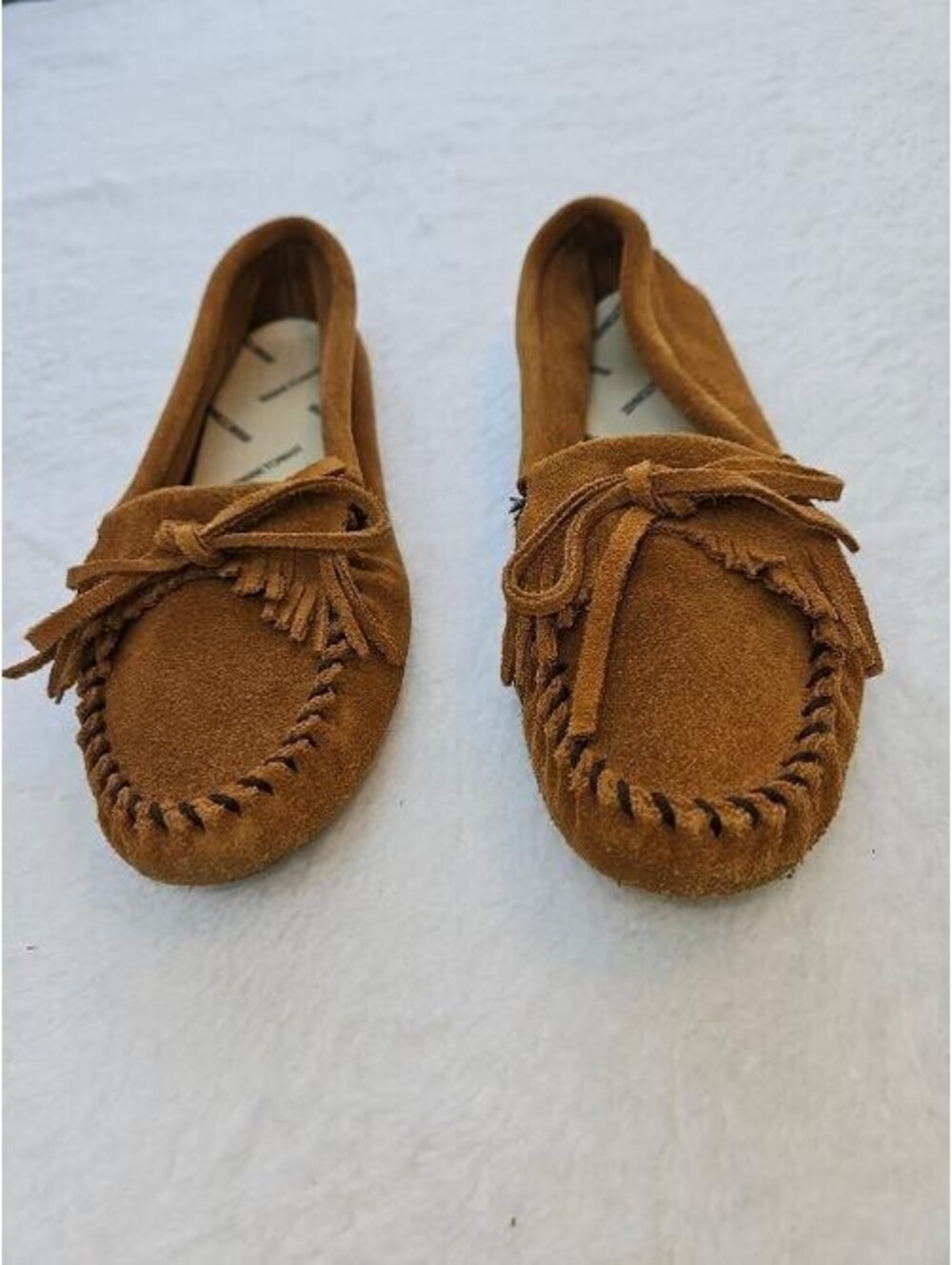 Minnetonka, Size:9, brown suede leather moccasins